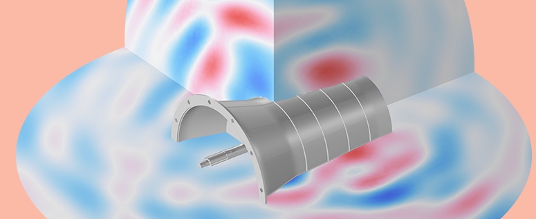 شبیه سازی سطوح فشار صوت گذرا آکوستیک کامسول 4