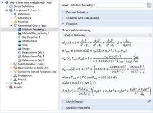 شبیه سازی لنز پتزوال (Petzval Lens) کامسول 2
