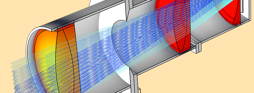 شبیه سازی لنز پتزوال (Petzval Lens) کامسول 4