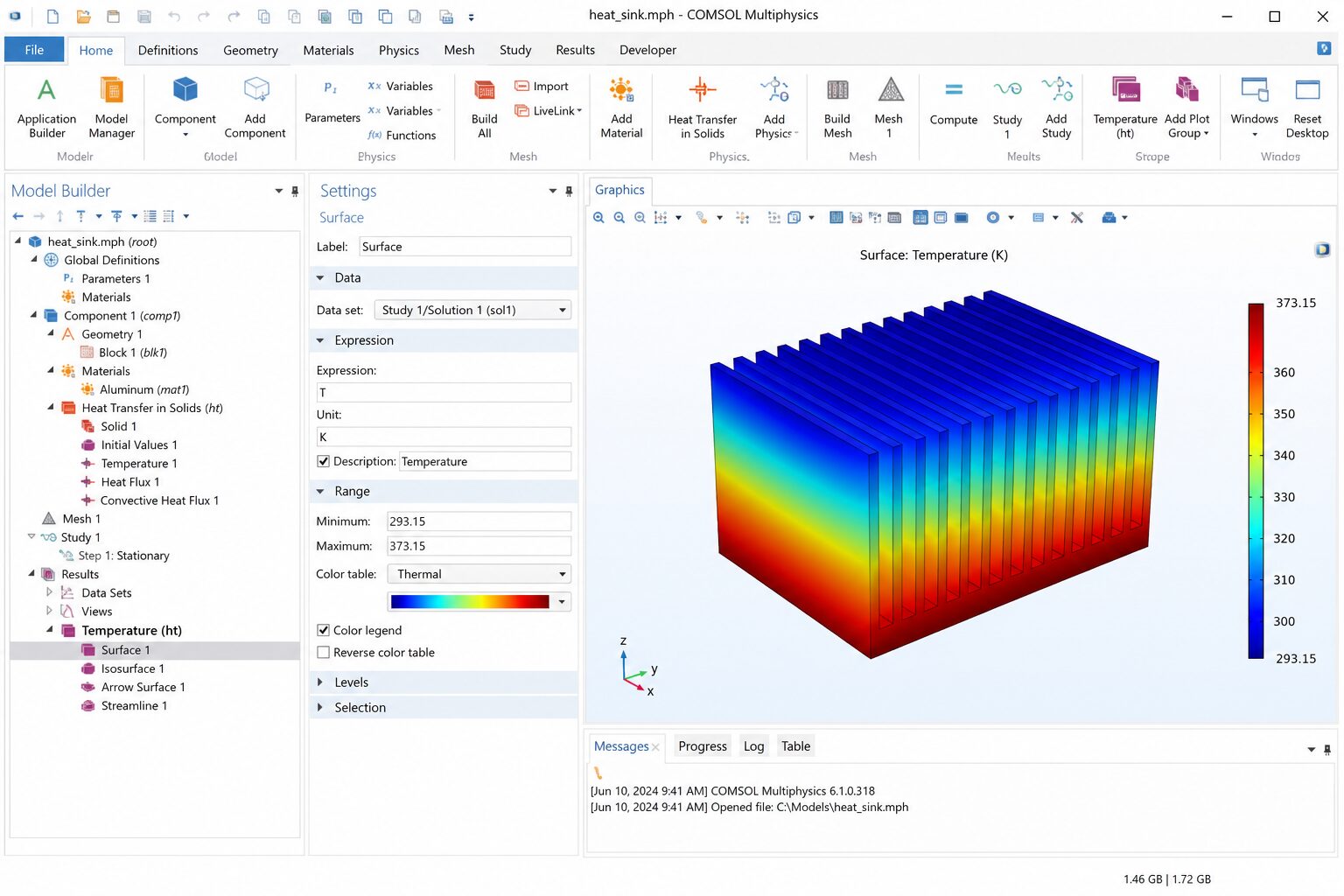 آموزش نرم‌افزار کامسول برای شبیه‌سازی انتقال حرارت (Heat Transfer) | راهنمای جامع